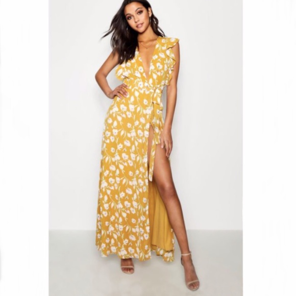 Floral Frill Maxi Dress - Picture 3 of 6